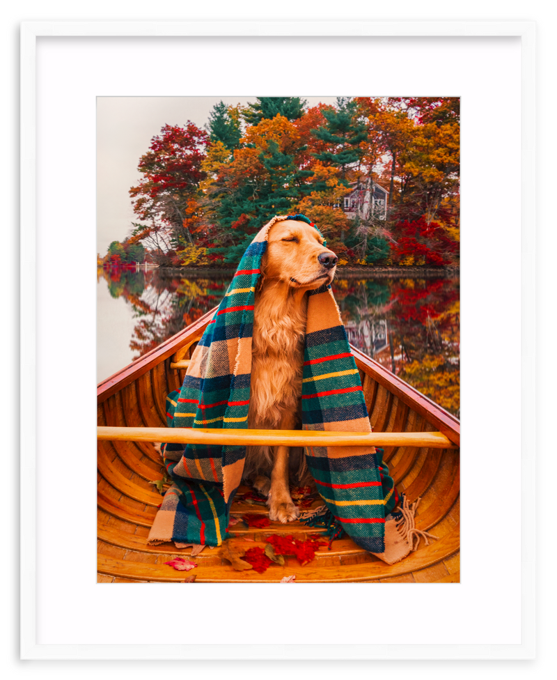 Autumn Paddle Framed Art Print
