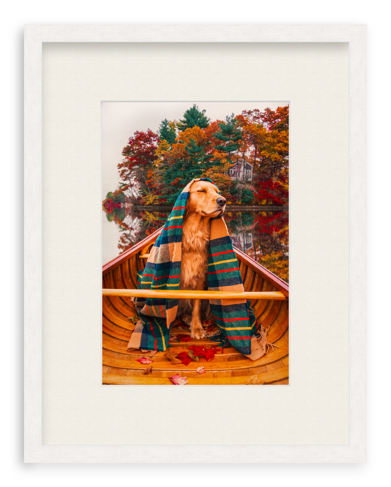 Autumn Paddle Framed Art Print