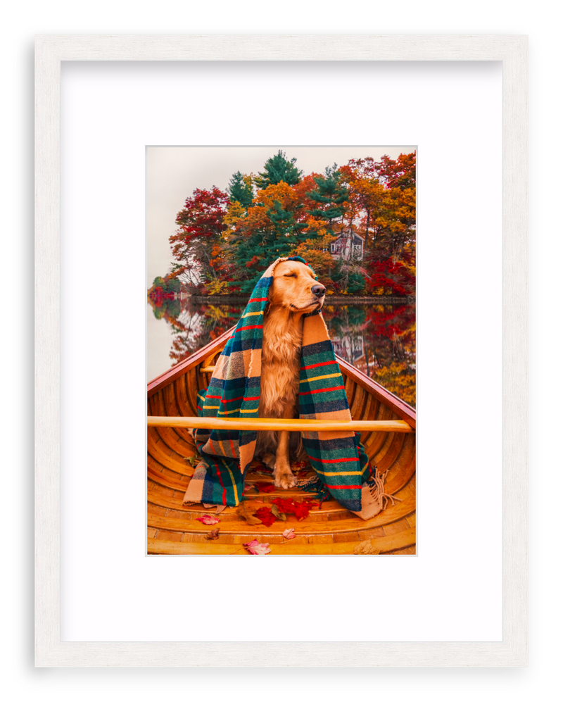 Autumn Paddle Framed Art Print