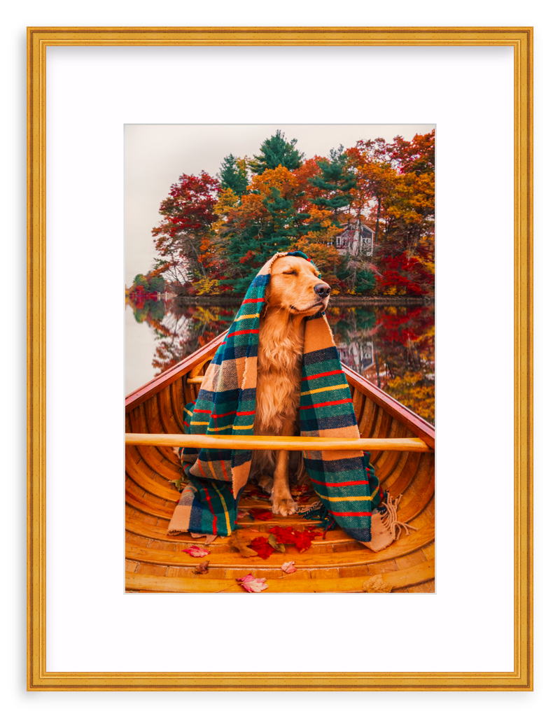 Autumn Paddle Framed Art Print