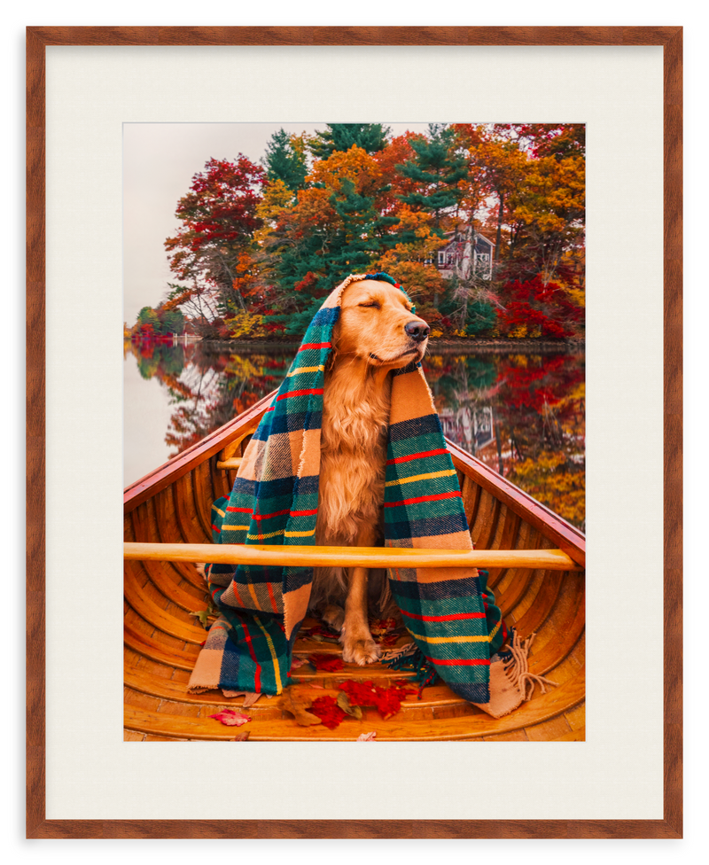 Autumn Paddle Framed Art Print
