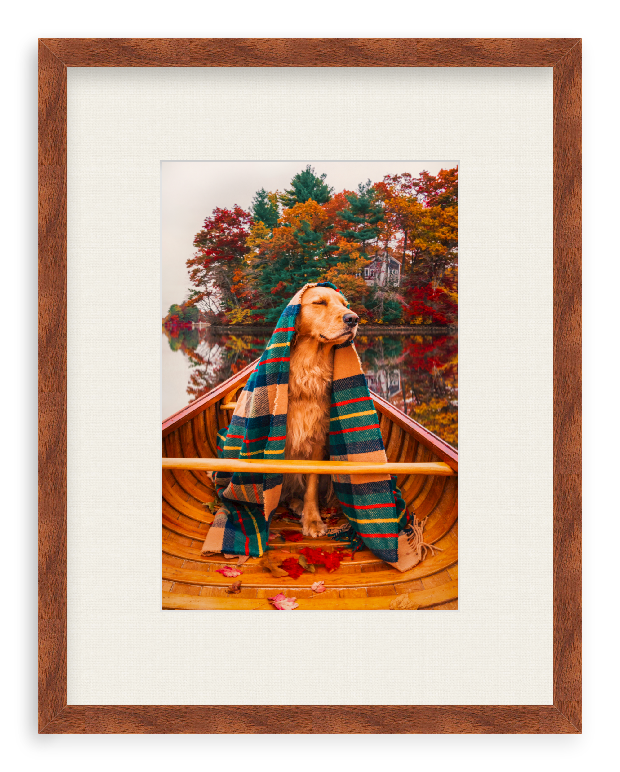 Autumn Paddle Framed Art Print
