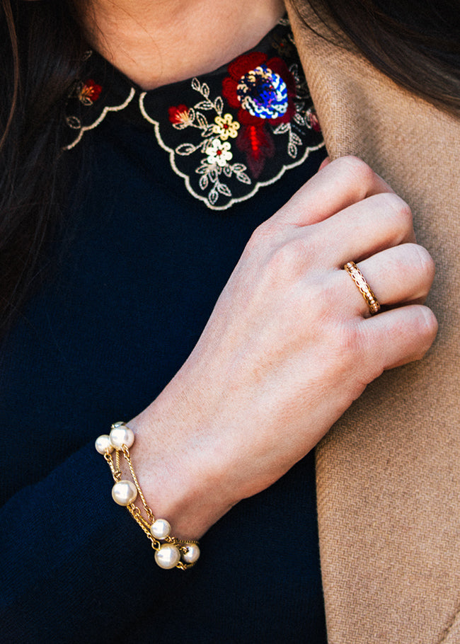 Royal Crown Scalloped Pave Ring