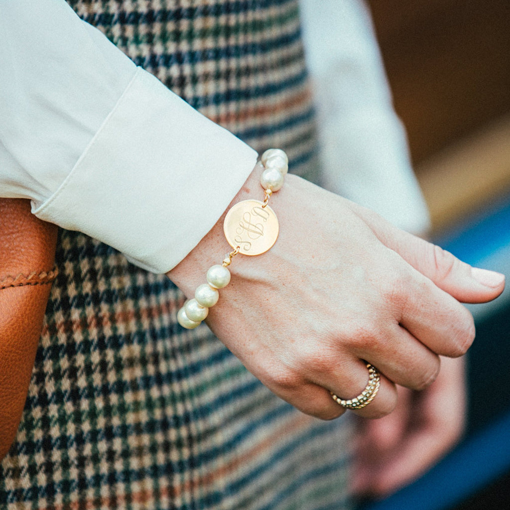 Engravable Pearl Bracelet