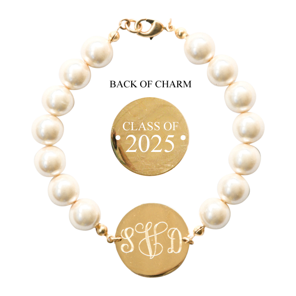 Engravable Pearl Graduation Bracelet
