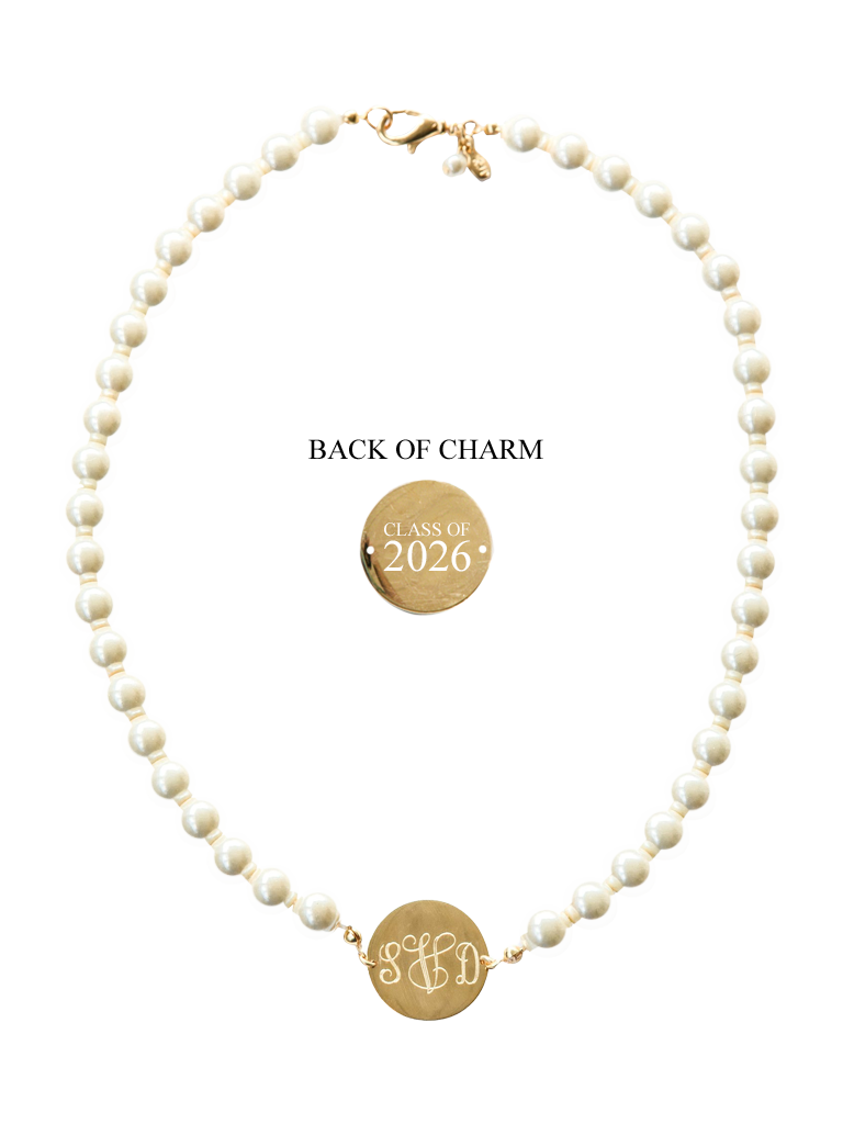 Engravable Pearl Graduation Necklace
