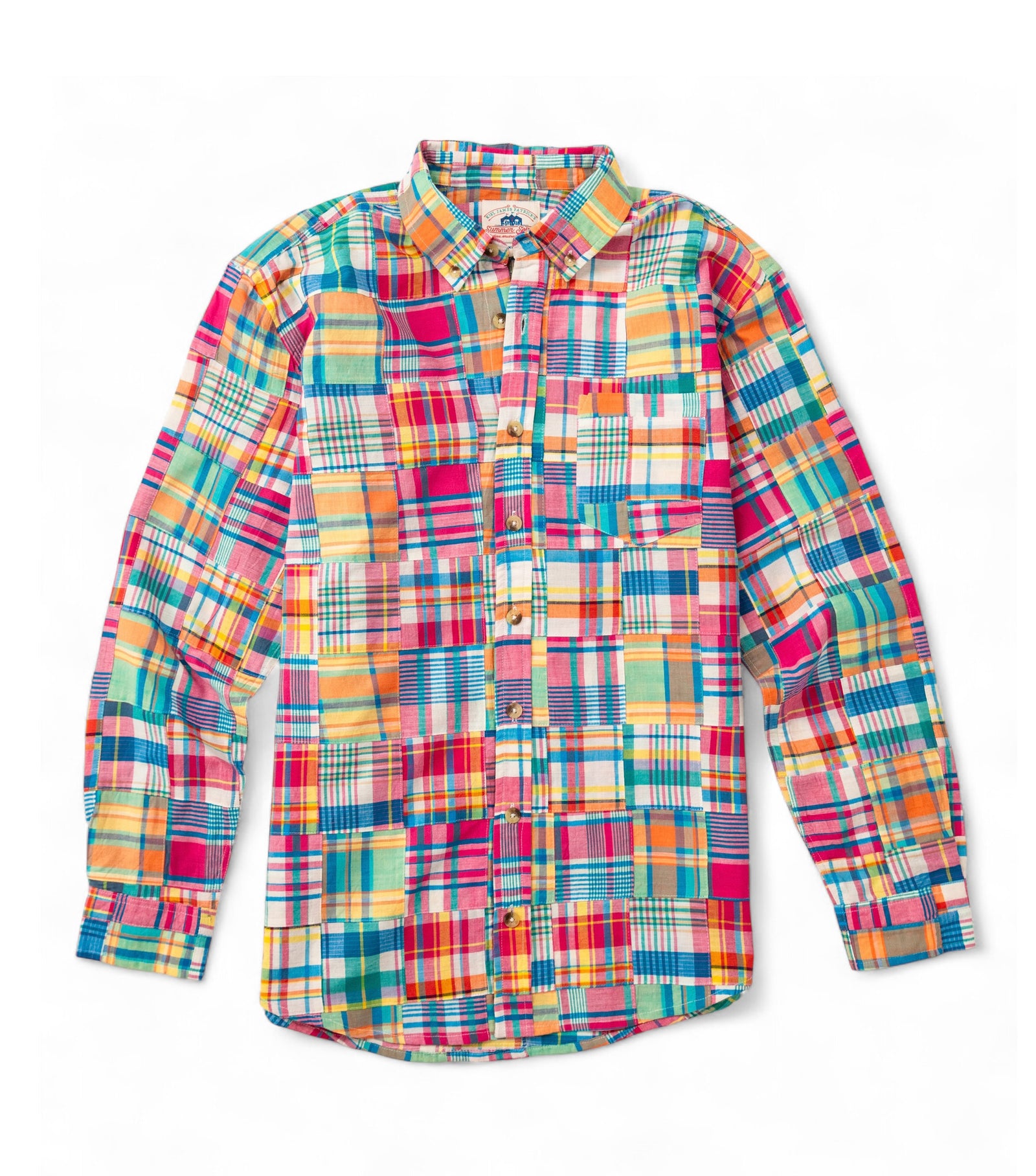 KJP Men's Newport Soirèe Patchwork Madras Long Sleeve Shirt – Kiel