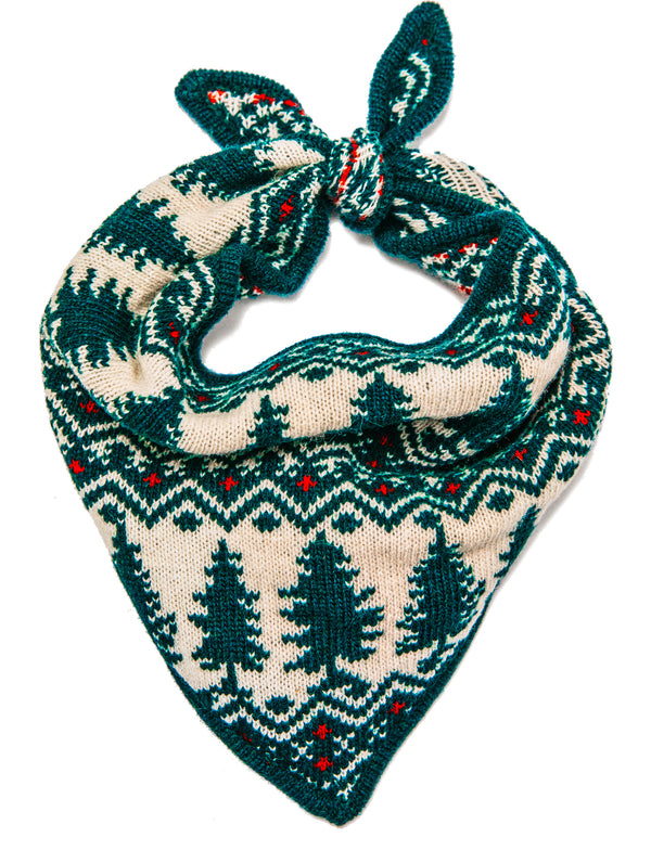 Northern Pine Knit Dog Bandana