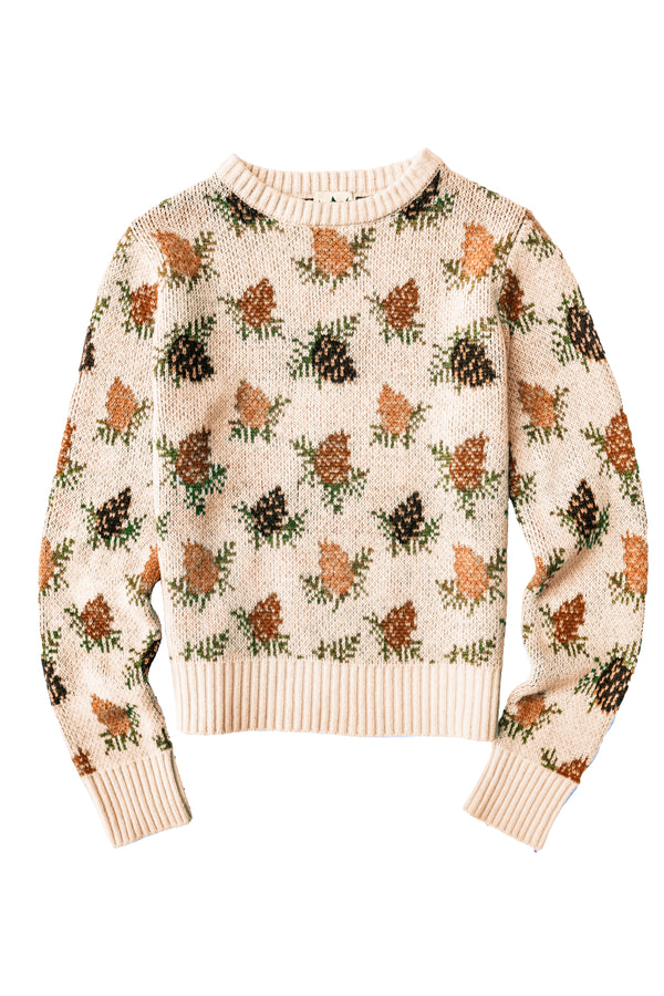 Woodland Pine Sweater- Cream