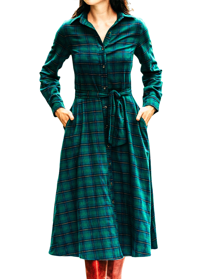 Flannel dresses online hot sale