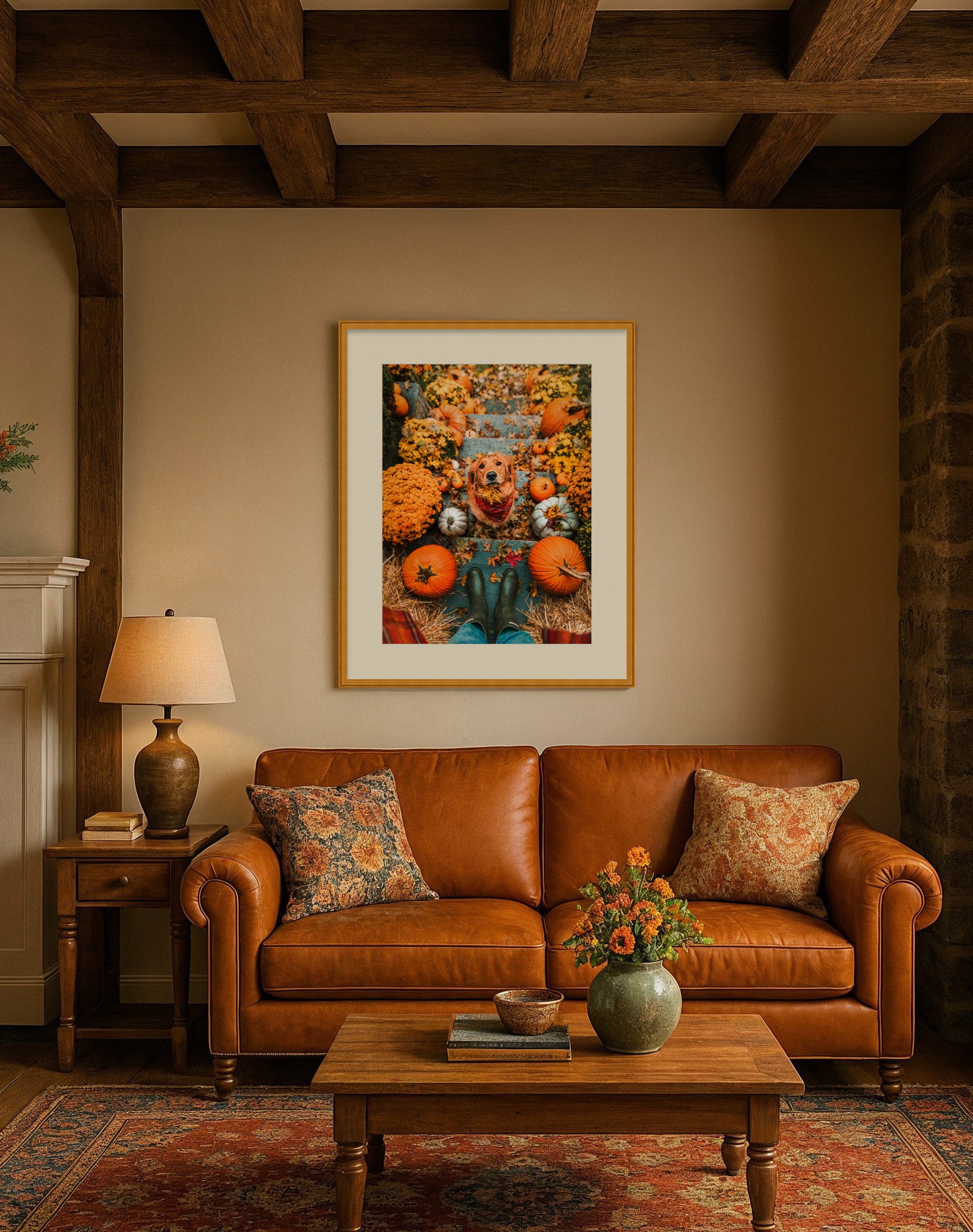 Leaf Retriever Framed Art Print