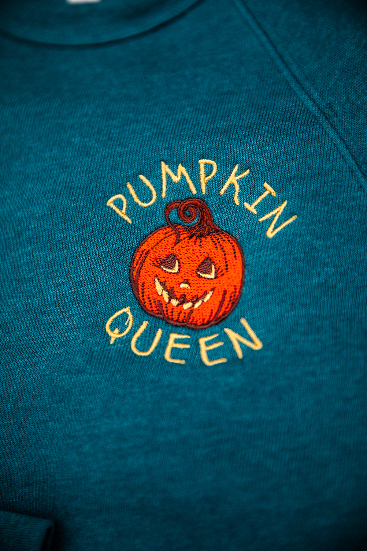 Pumpkin Queen Sweatshirt in Teal