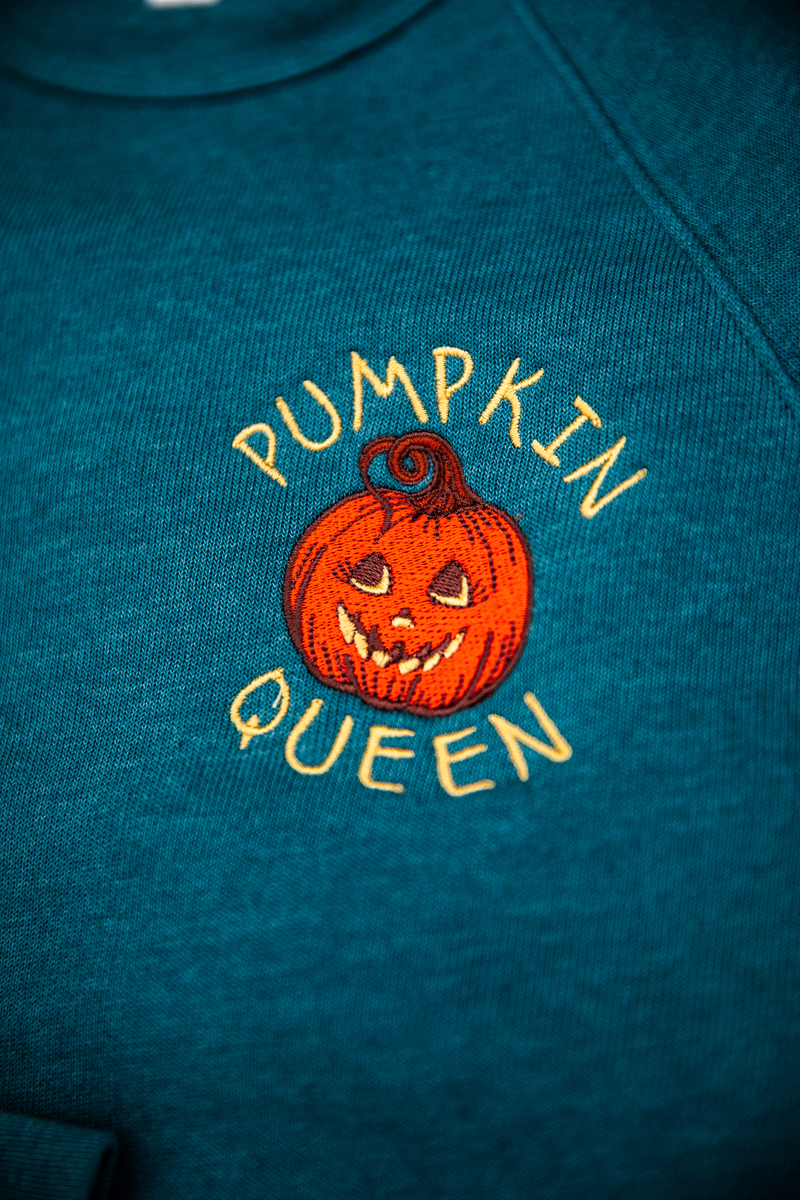 The Pumpkin Queen Sweatshirt-Teal