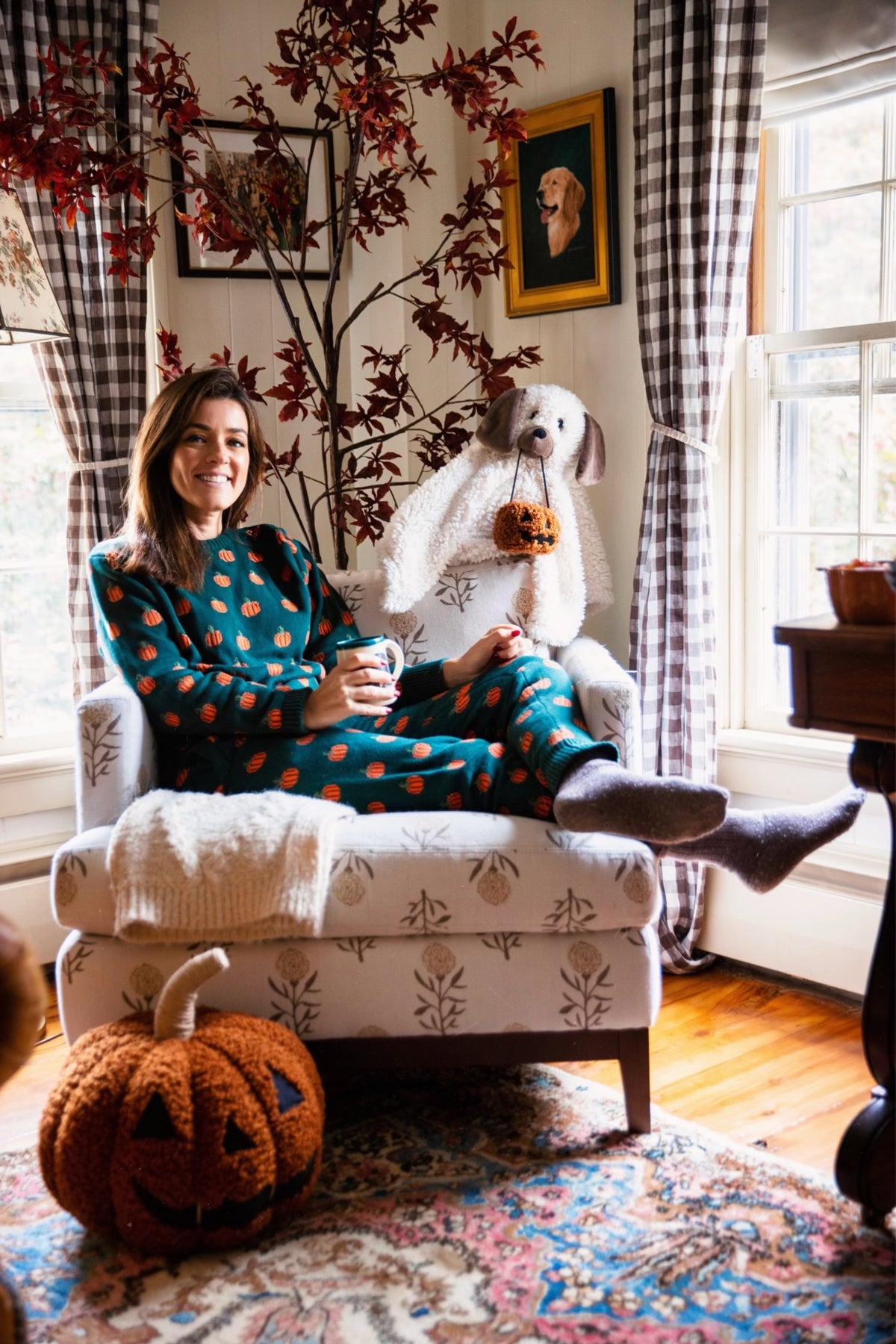 Country Pumpkin Joggers in Green