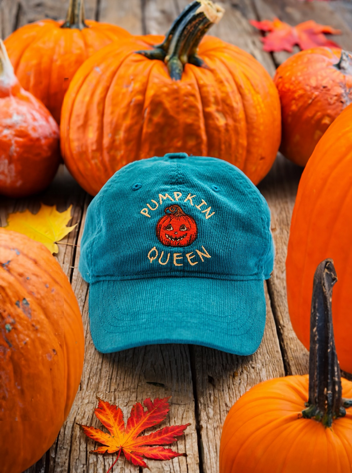 Pumpkin Queen Hat in Teal
