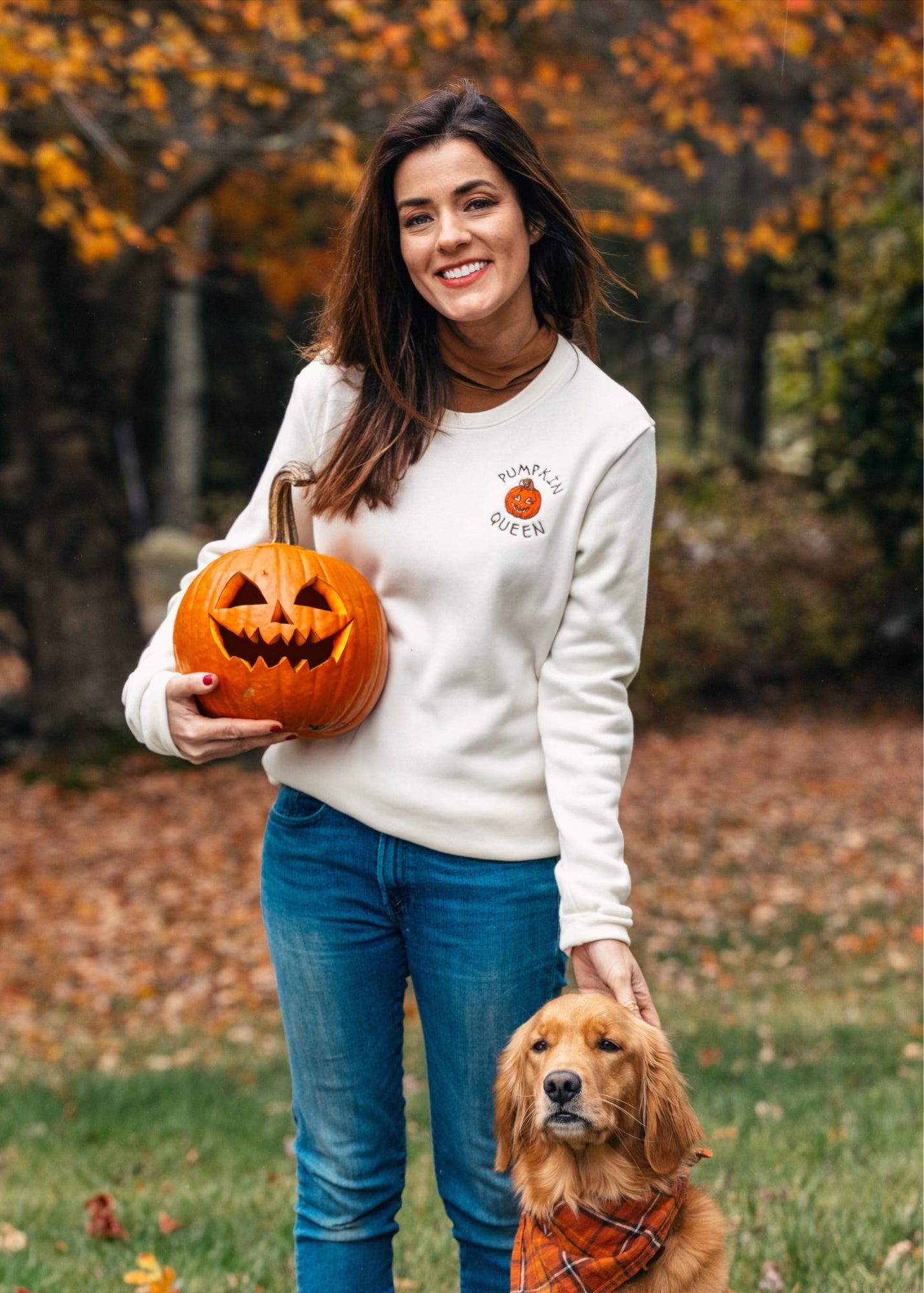 Pumpkin Queen Sweatshirt in Cream