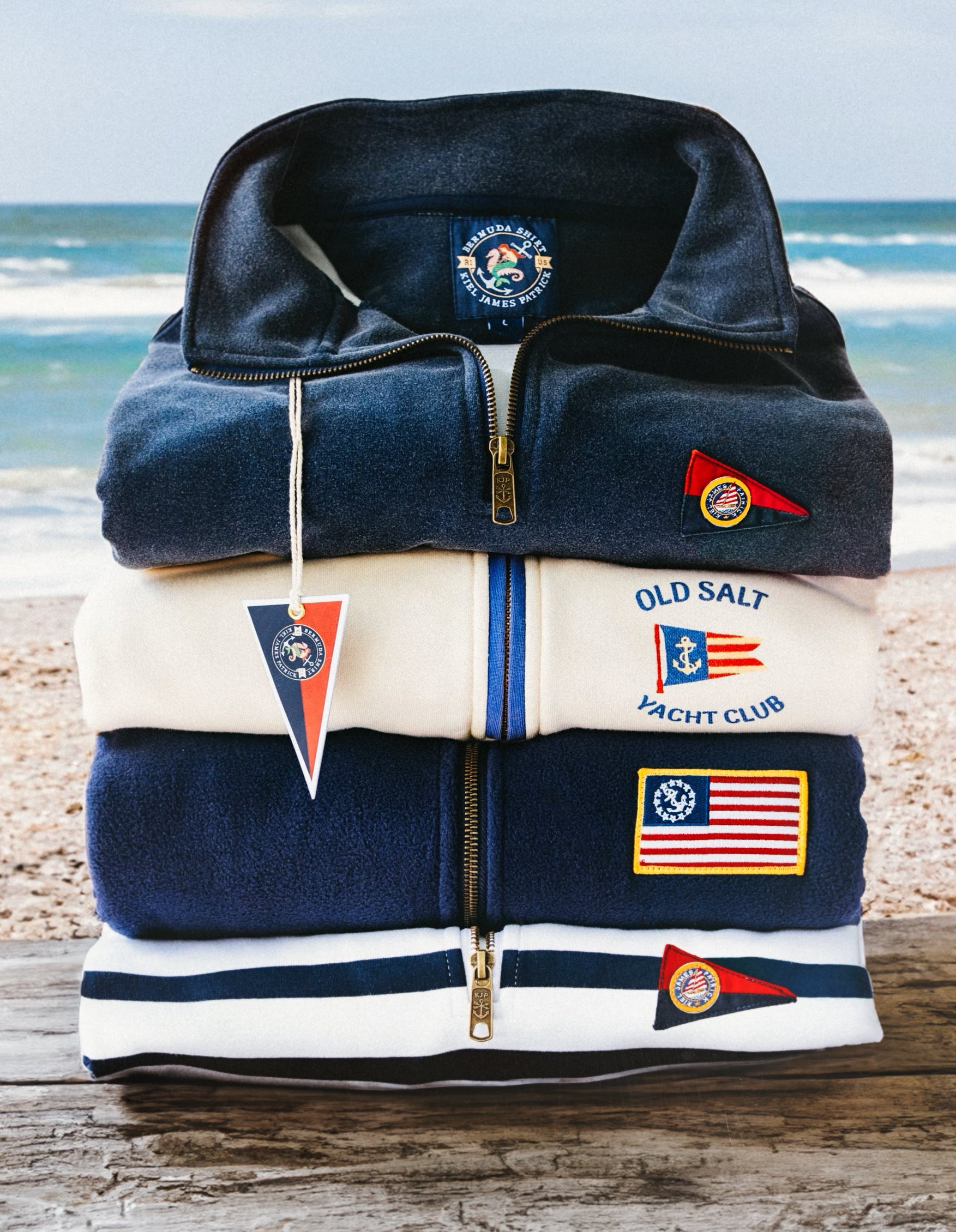 Saltwater Striped Quarter Zip - Men's