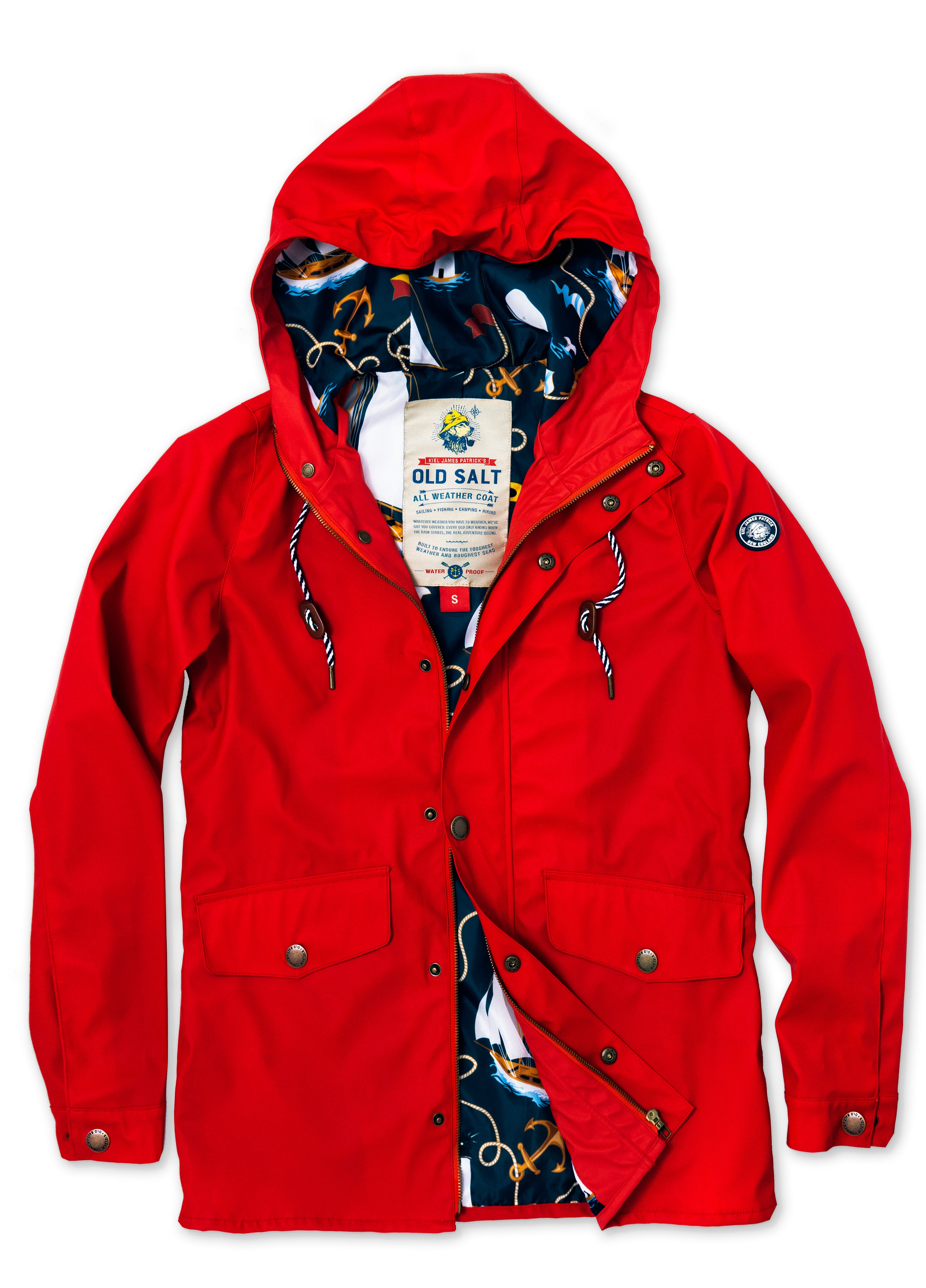 Old Salt Raincoat in Red - Men's