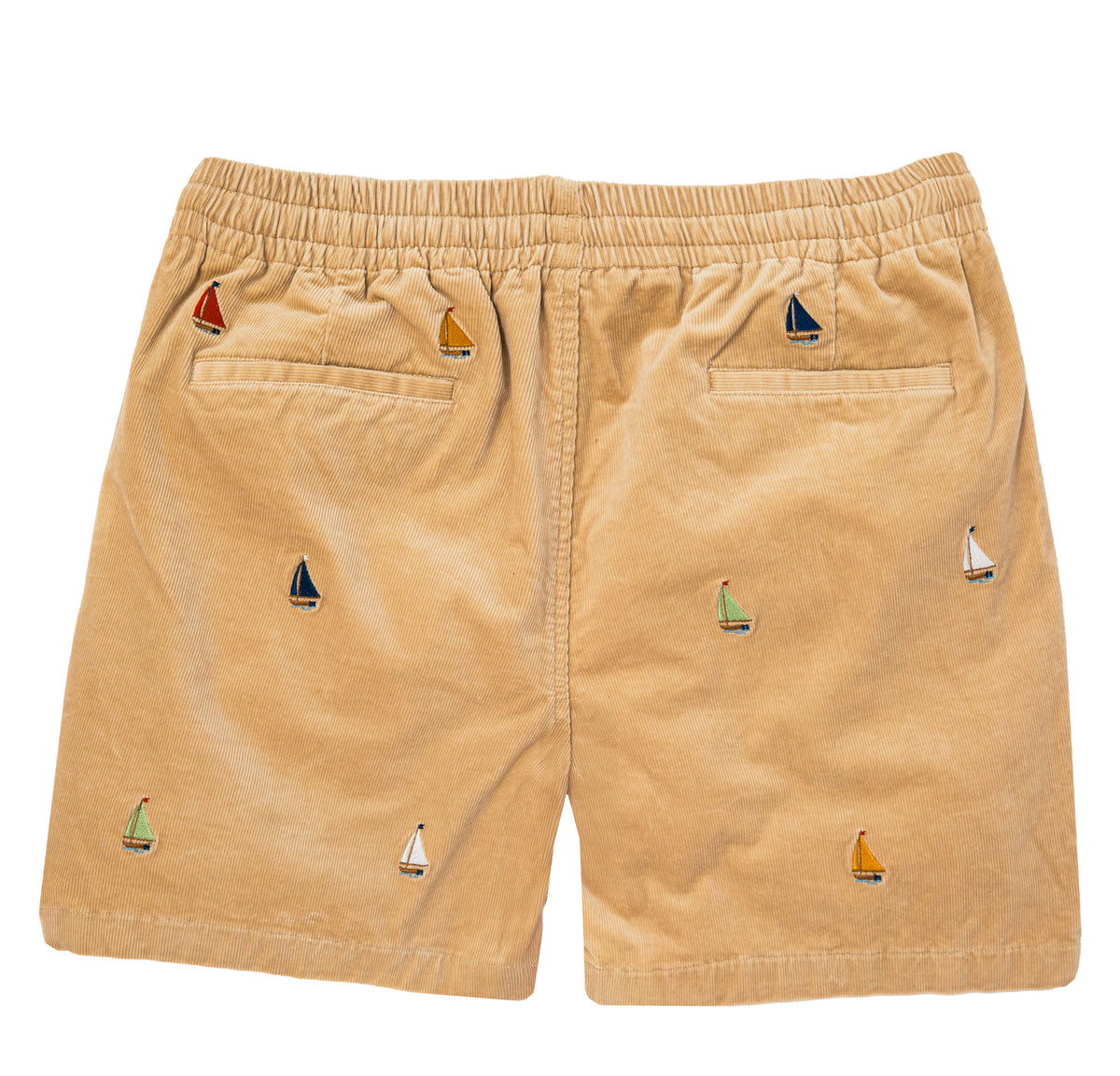 Sailboat Corduroy Drawstring Shorts