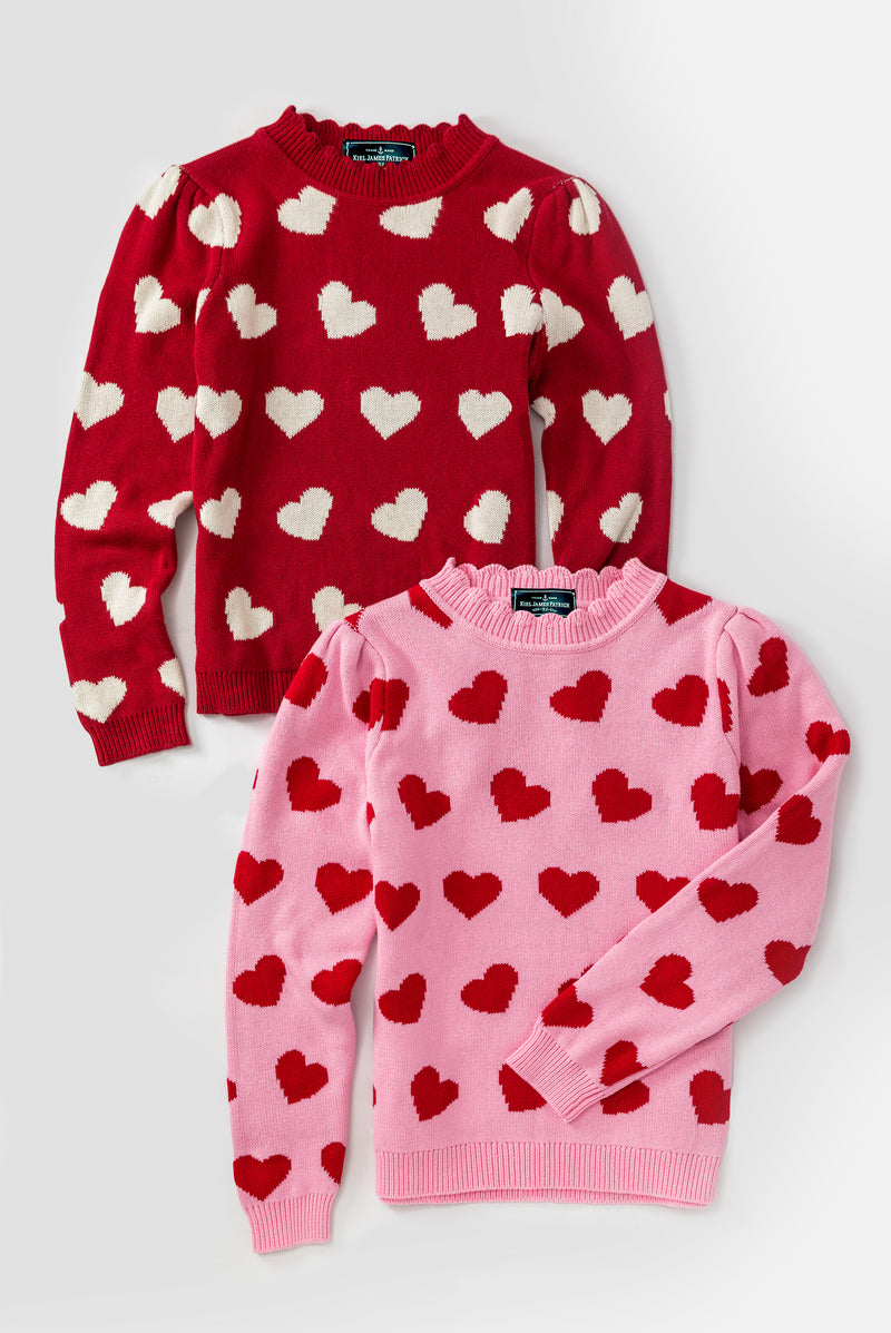 Red Heart Scalloped Sweater