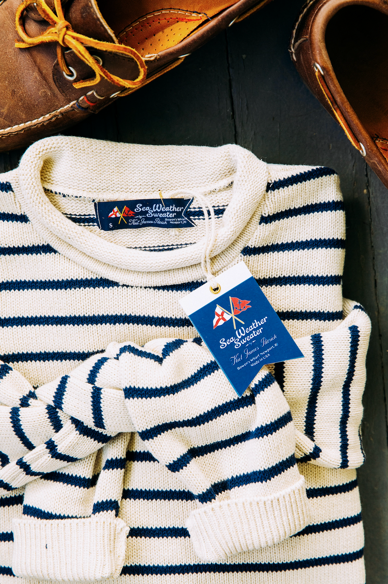 Marina Striped Rollneck Sweater – Kiel James Patrick