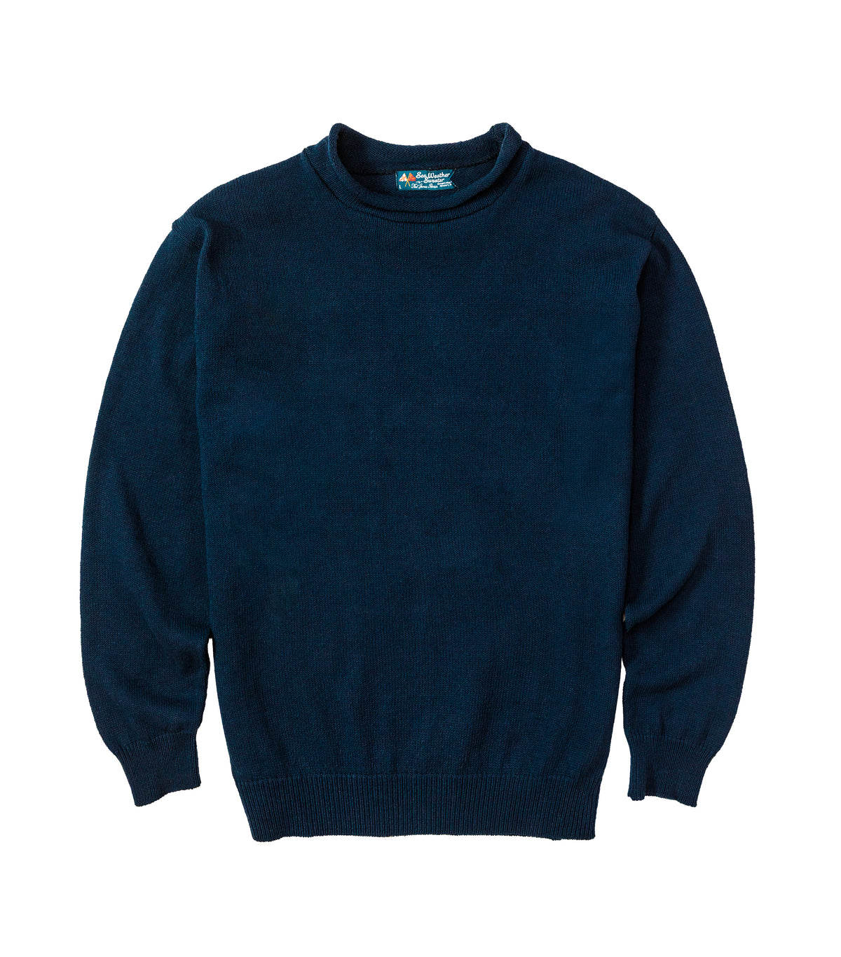 Sea Weather Rollneck Sweater in Marine - Men's