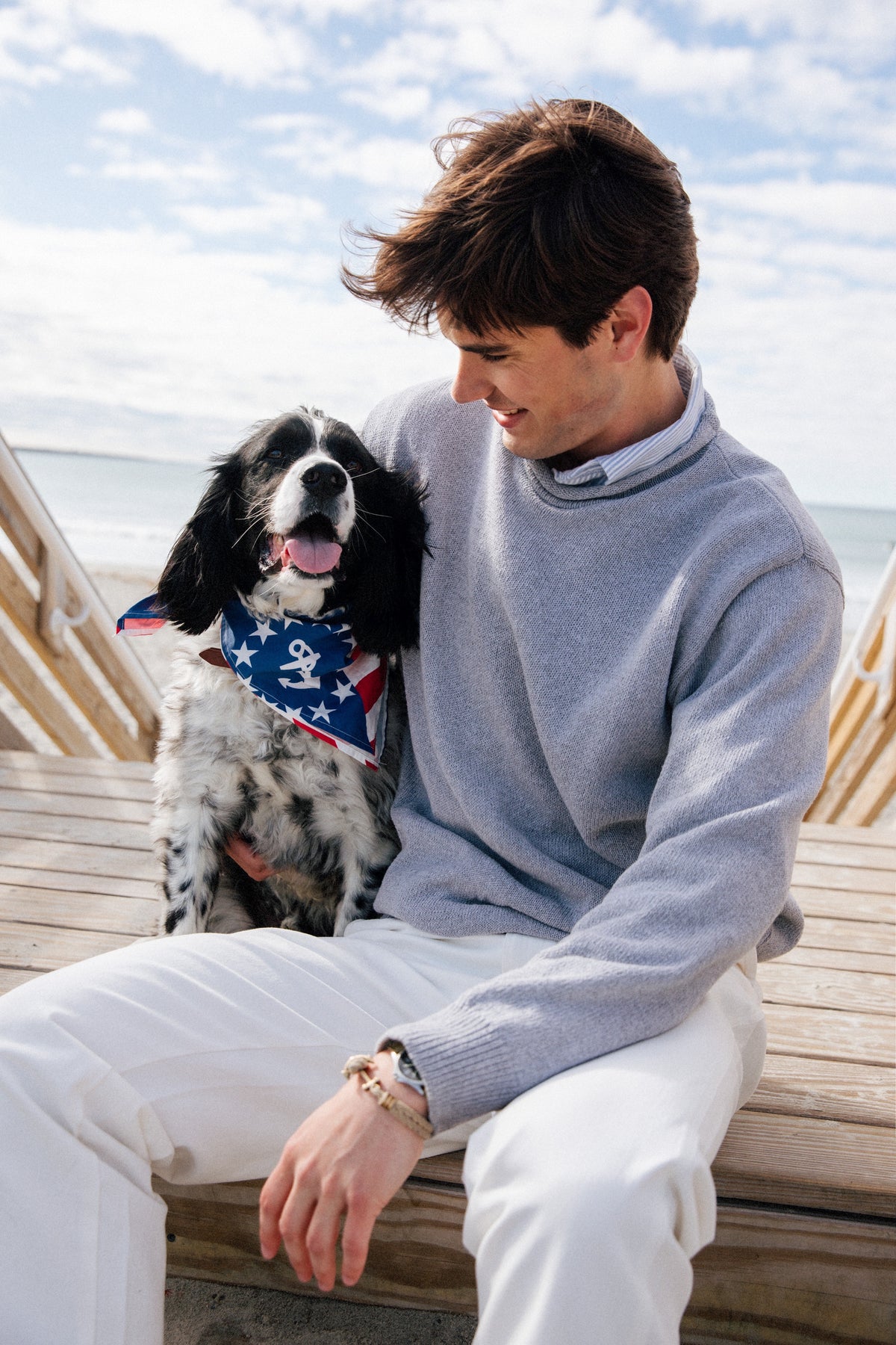Sea Weather Rollneck Sweater in Fog - Men's