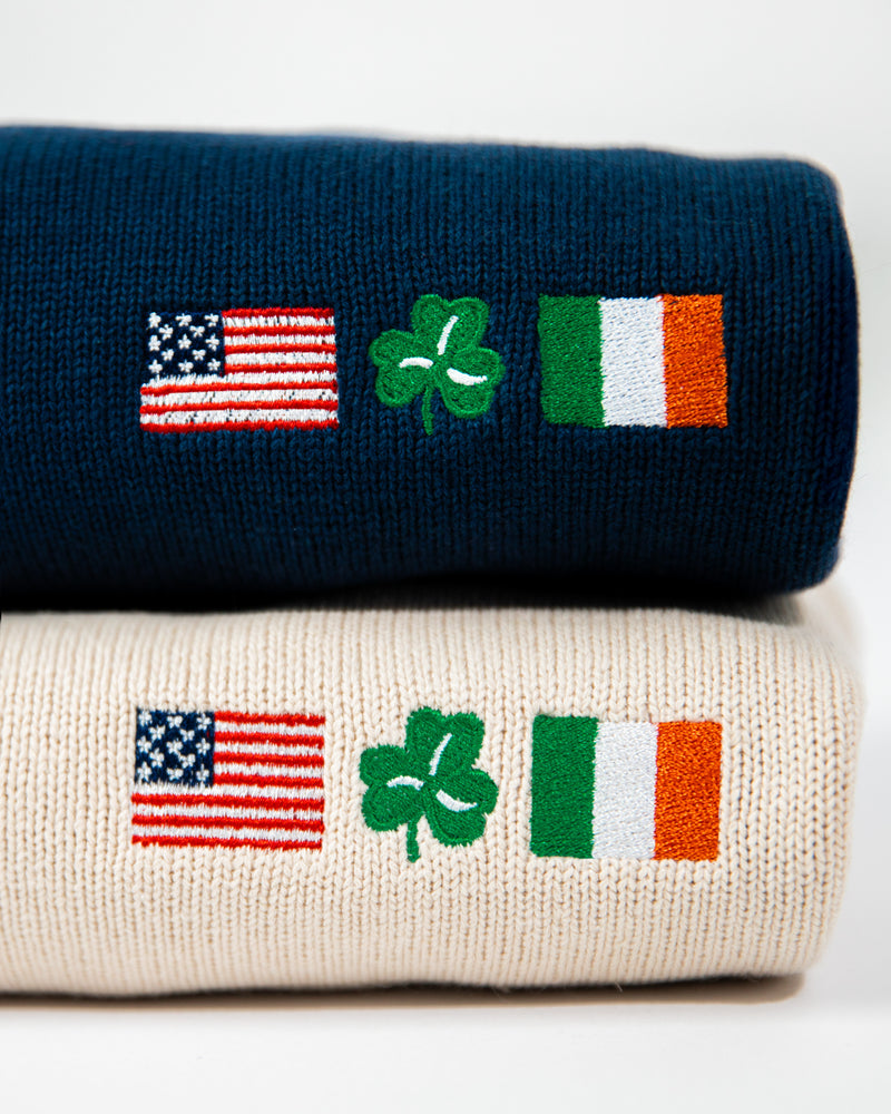 Embroidered Irish American Sweater (Women's)