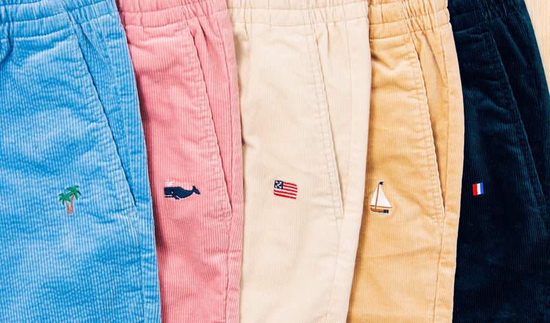 American Flag Corduroy Shorts