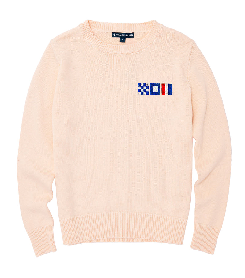 Nautical Flag Monogram Sweater- Men's