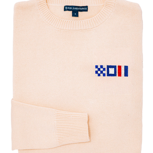 ラッセルノ FLAG LOGO KNIT SWEATER サイズ5 YLW 新品 SignalFlagMonogramSweaterEmbro