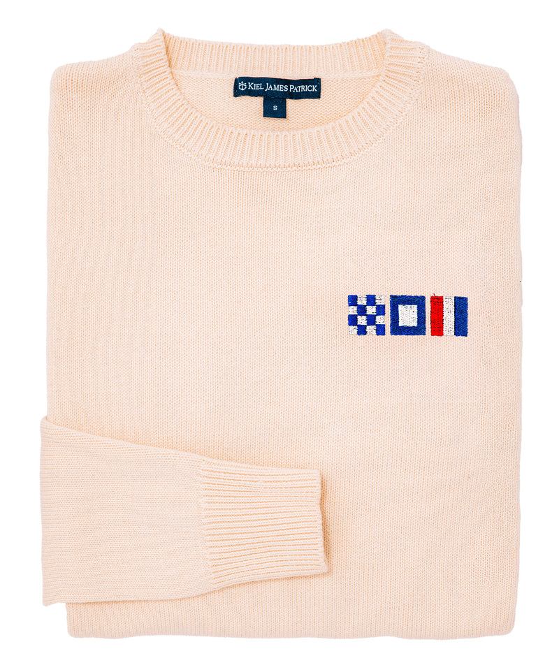 Nautical Flag Monogram Sweater- Men's