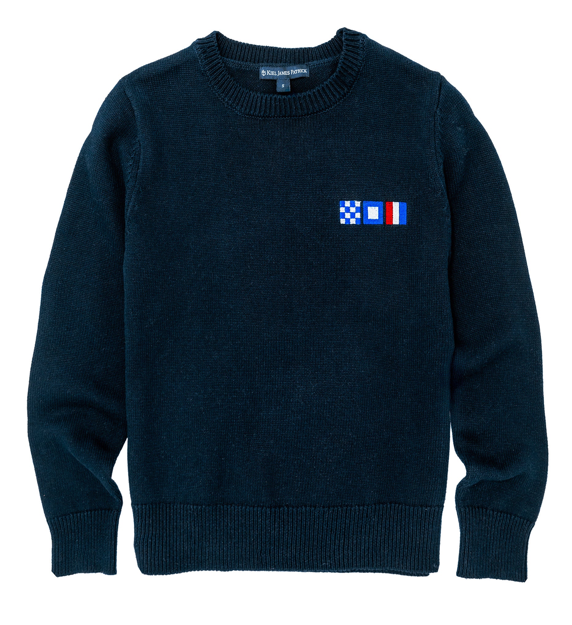 Nautical Flag Embroidered Monogram Sweater - Women's