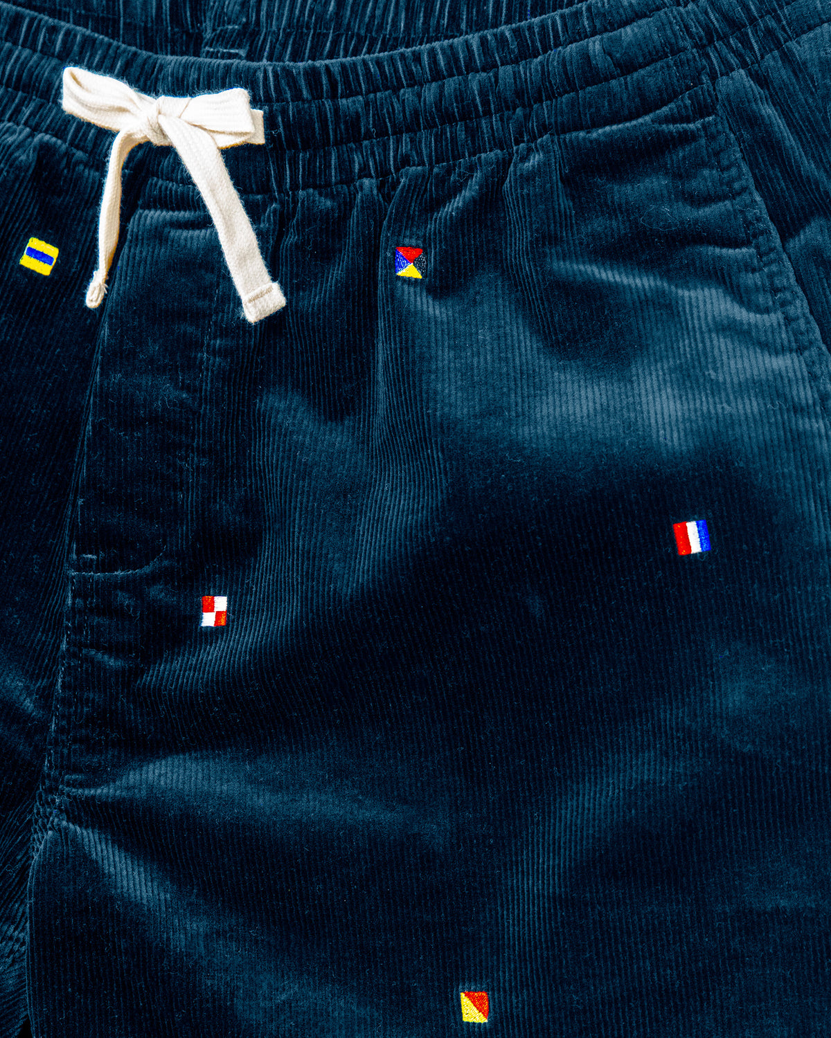 Signal Flag Corduroy Drawstring Shorts