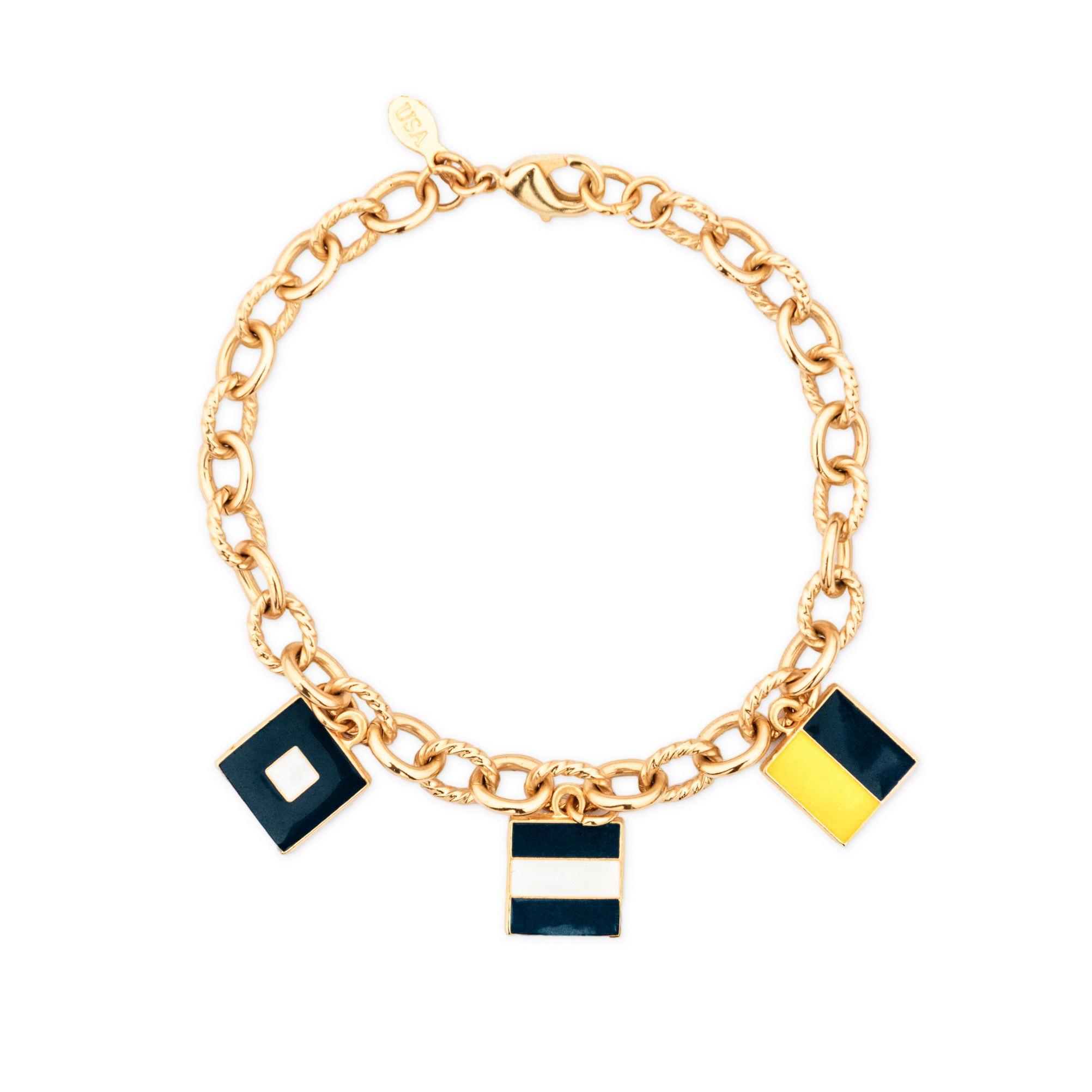 Maritime Trinity Charm Bracelet