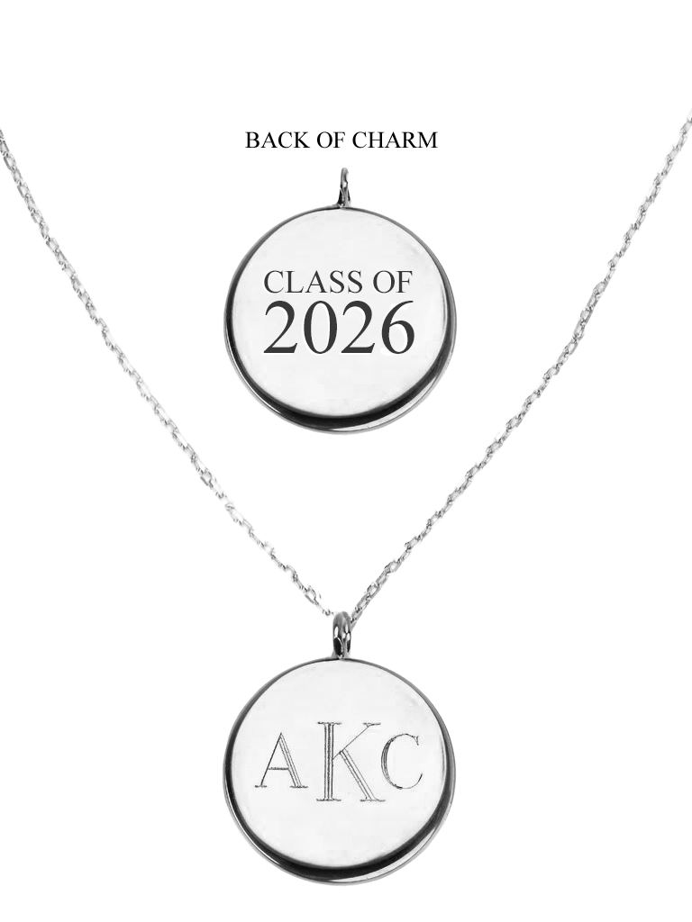 Silver Engravable Graduation Pendant Necklace