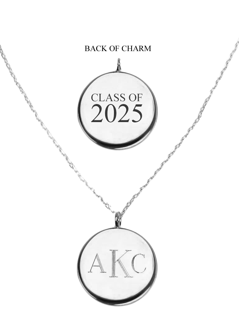 Silver Engravable Graduation Pendant Necklace