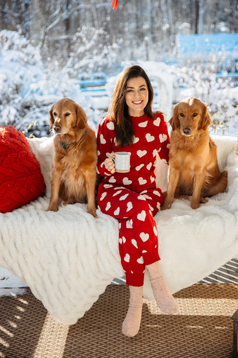 Red Heart Scalloped Sweater