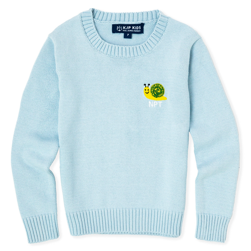 Garden Snail Embroidered Monogram Kids Sweater – Kiel James Patrick