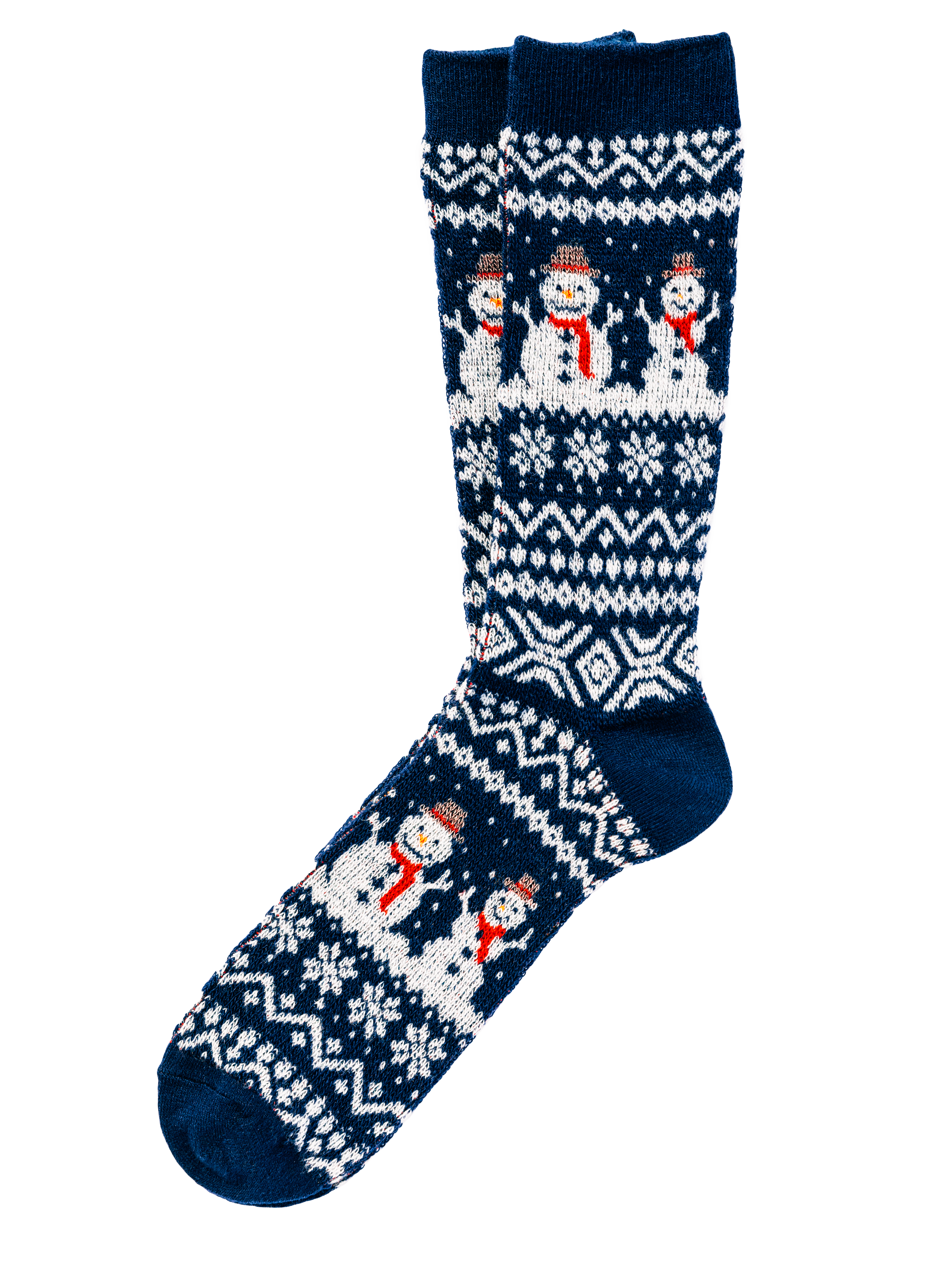 Snowman Fair Isle Socks