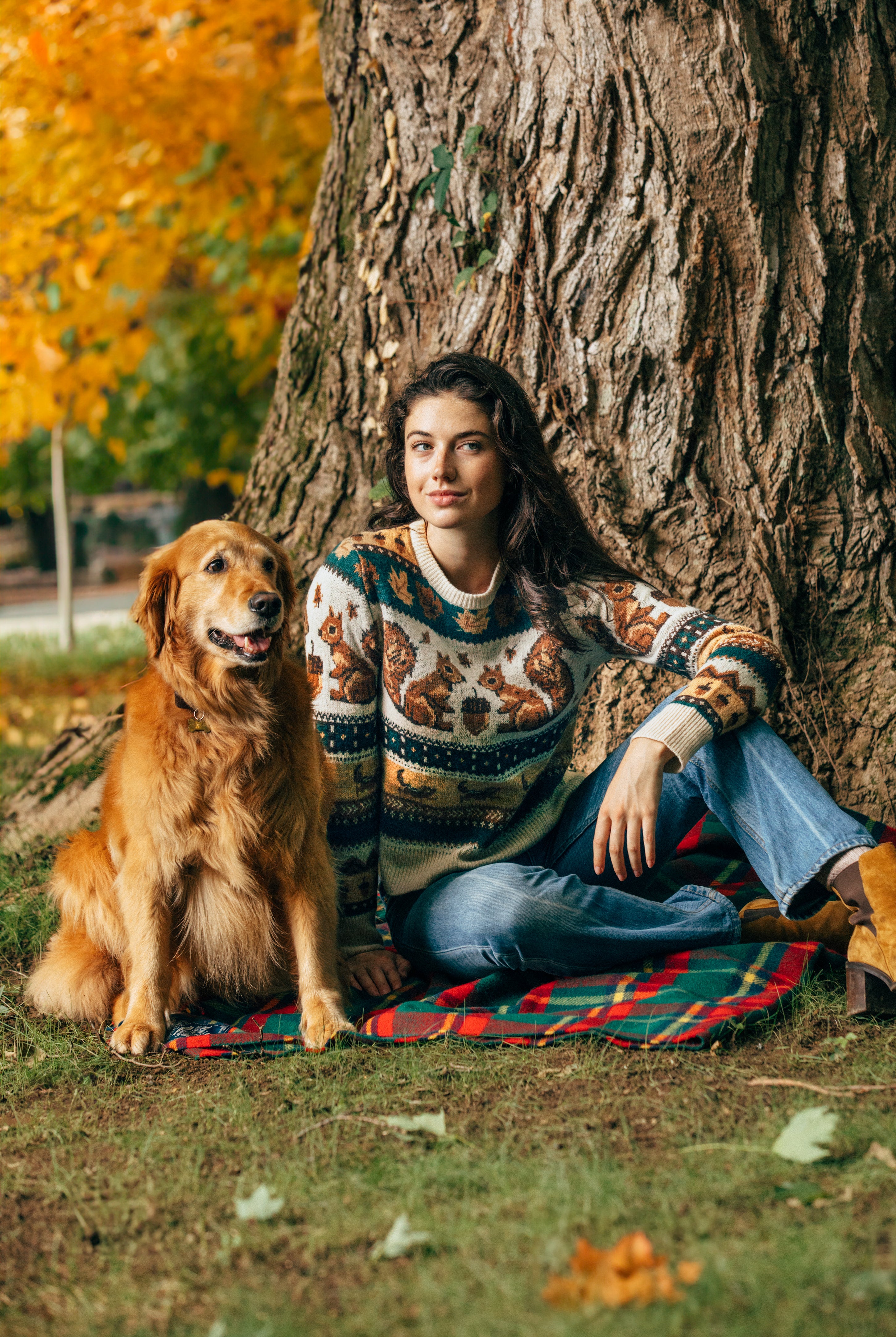 KJP Women's Squirrel Nut Harvest Fair Isle Crewneck Fall Sweater – Kiel ...