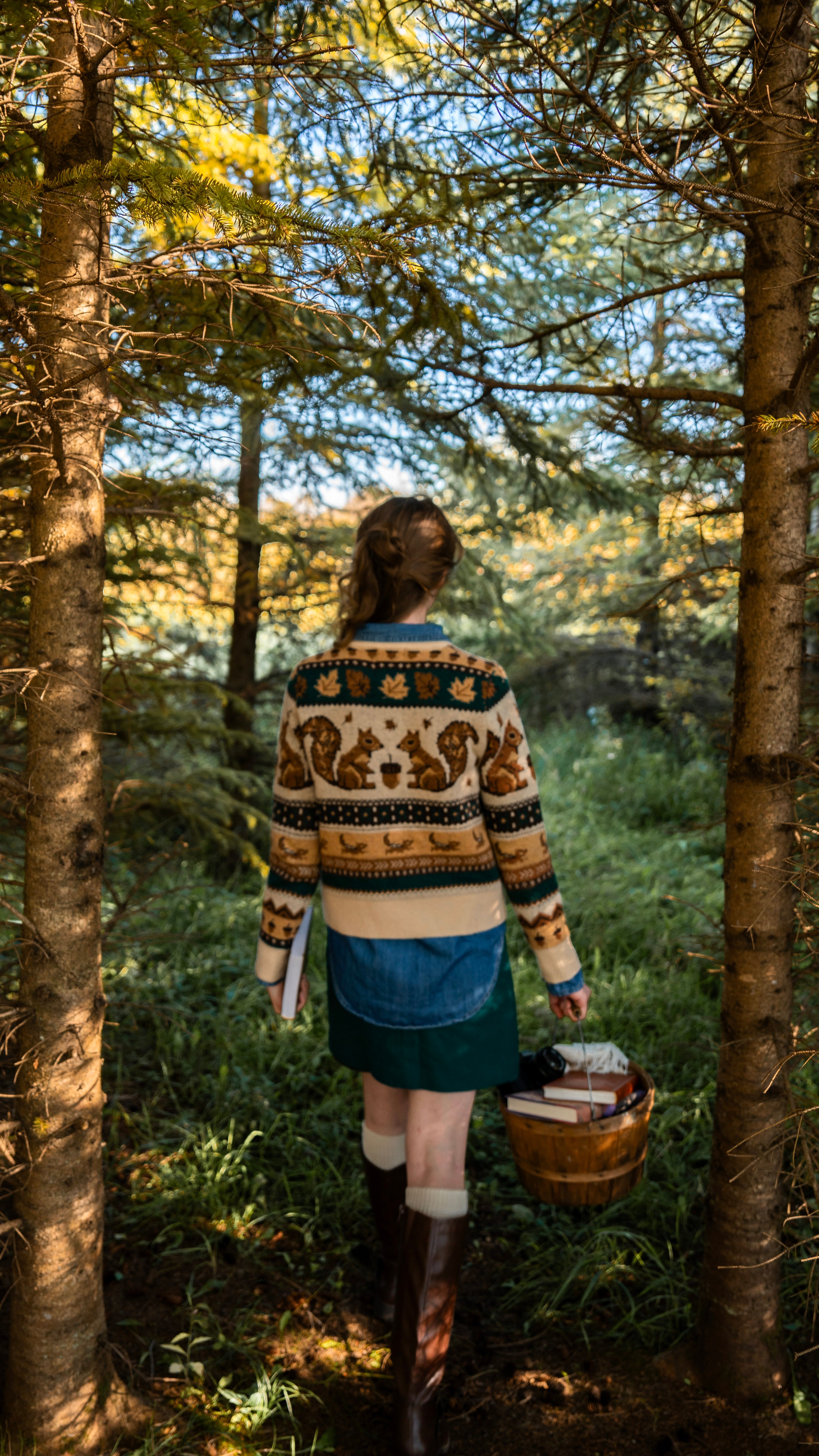 KJP Women's Squirrel Nut Harvest Fair Isle Crewneck Fall Sweater – Kiel ...