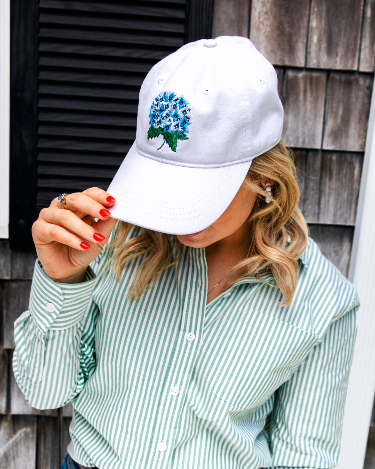 Hydrangea Bloom Hat in White