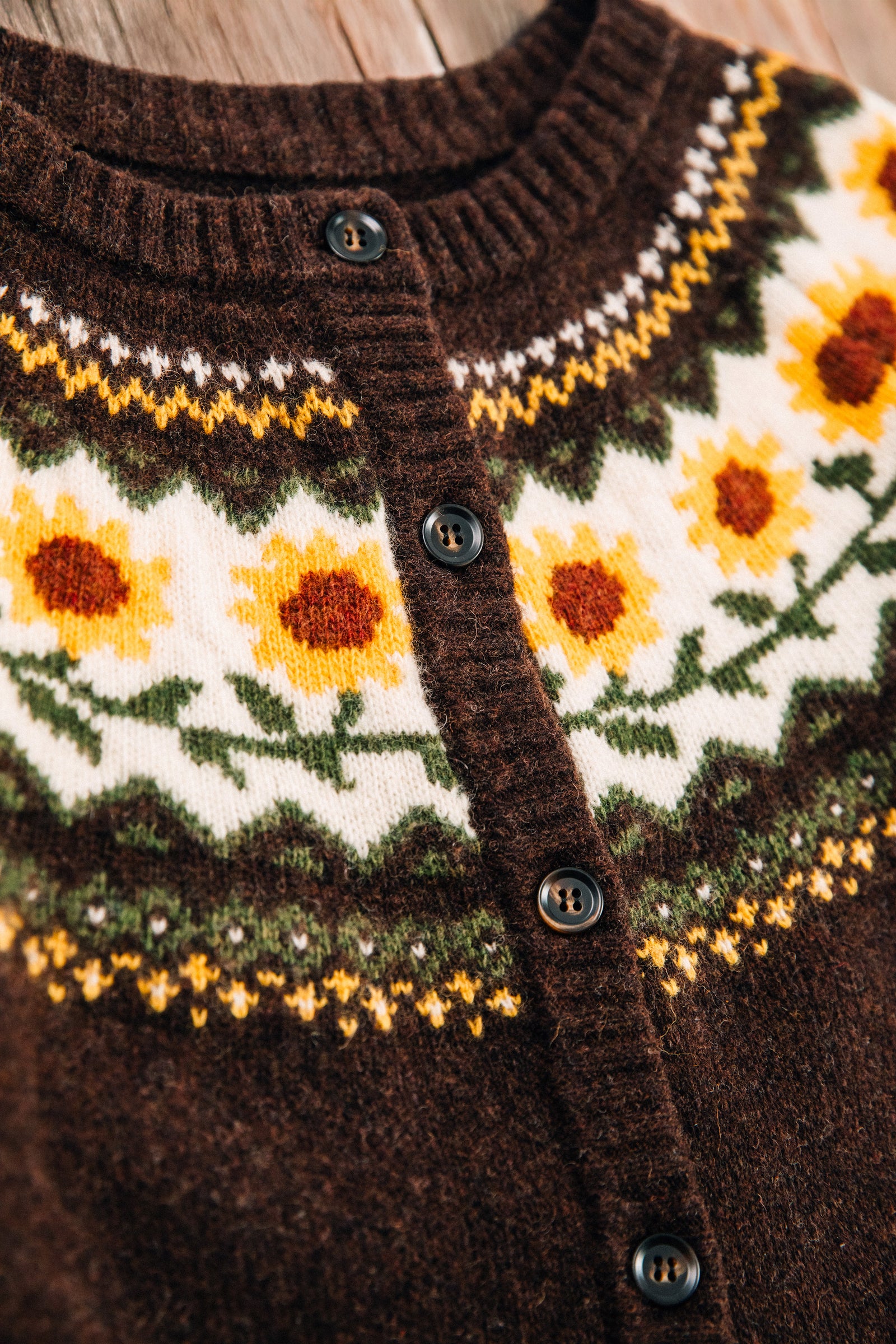 KJP Women's Sunflower Harvest Fair Isle Cardigan Sweater – Kiel