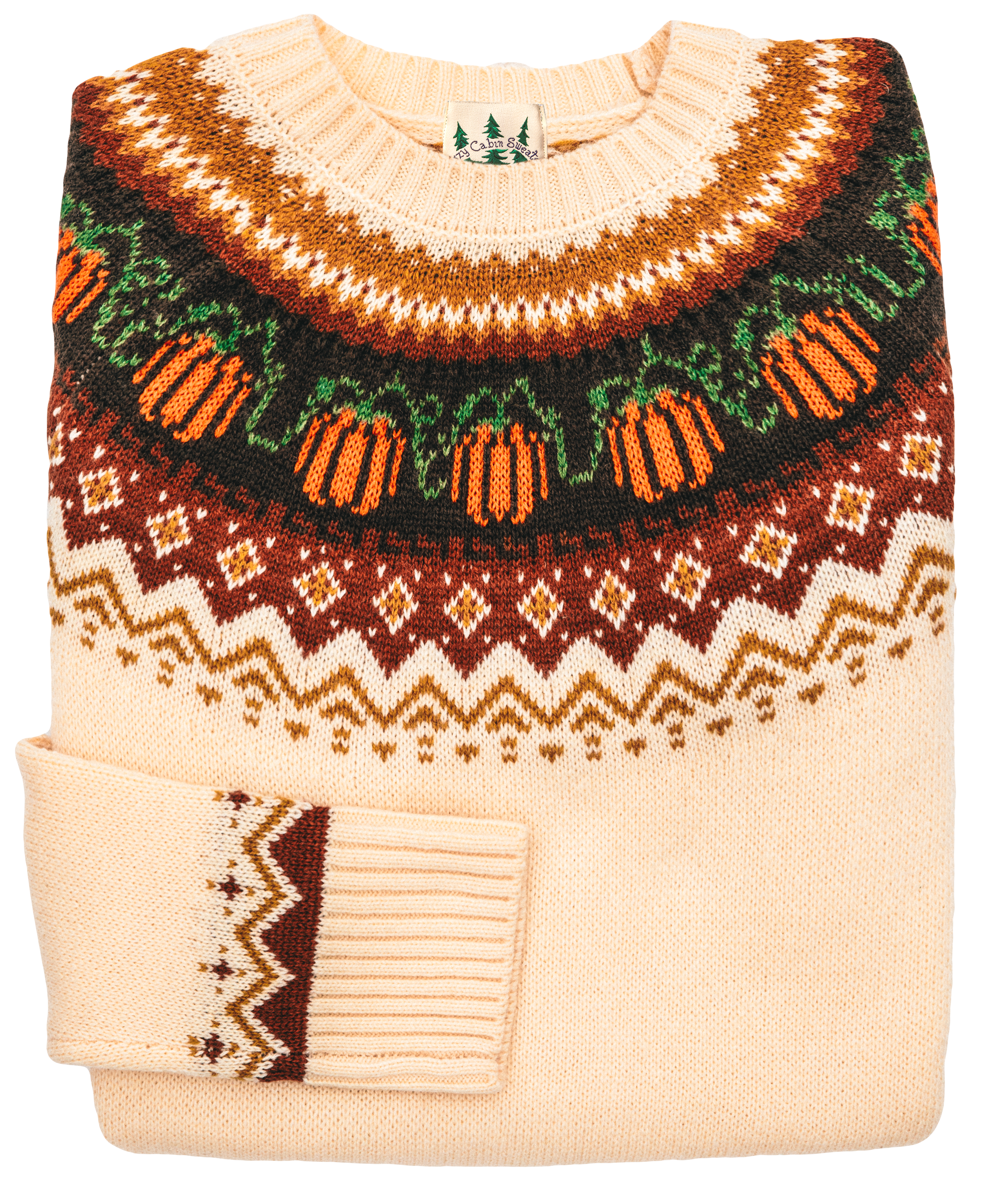 Cozy Pumpkin Sweater in Cream - Women's
