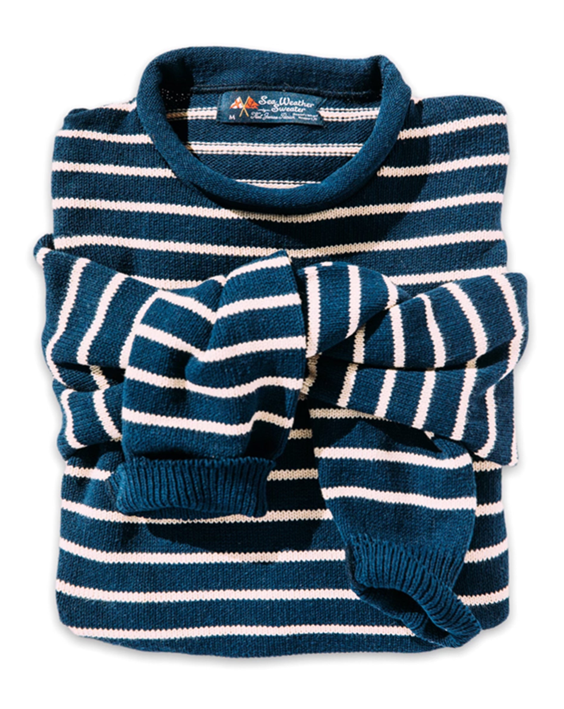 J. Dean Striped Rollneck Sweater