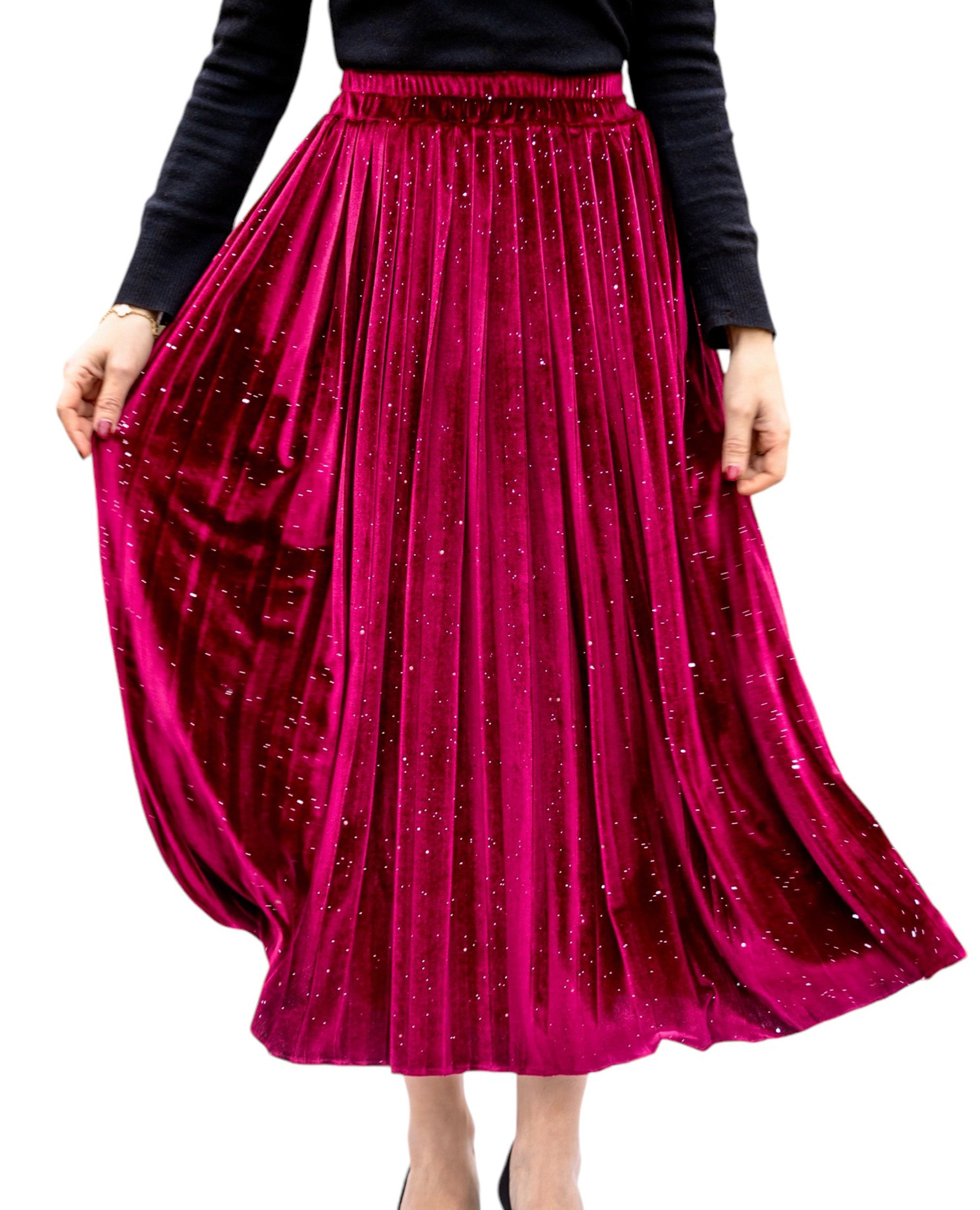 Velvet Sparkle Maxi Skirt