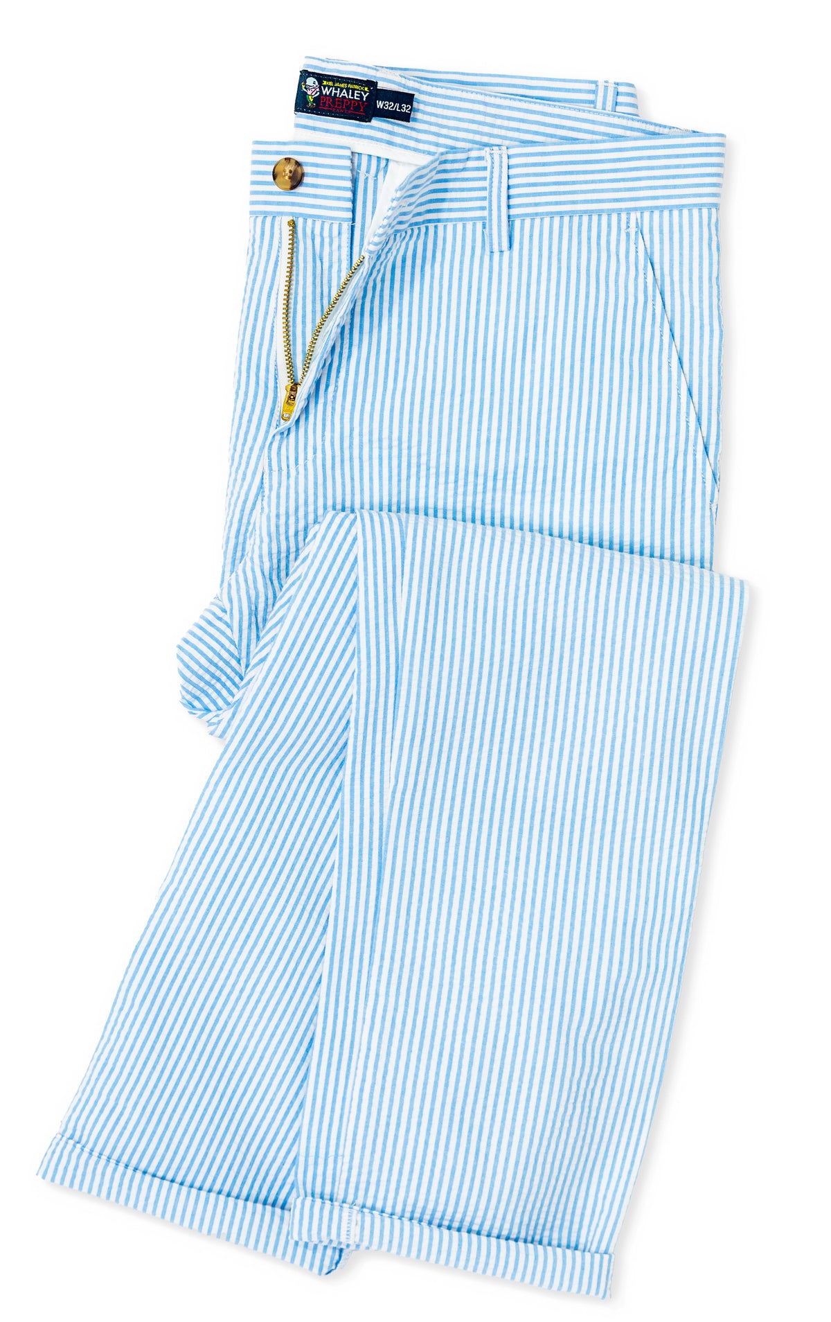 Azure Seersucker Pants
