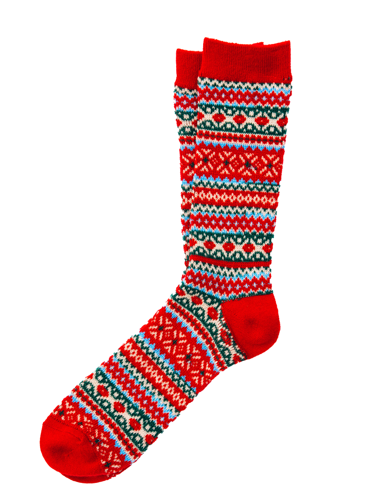 Winter Berry Fair Isle Socks