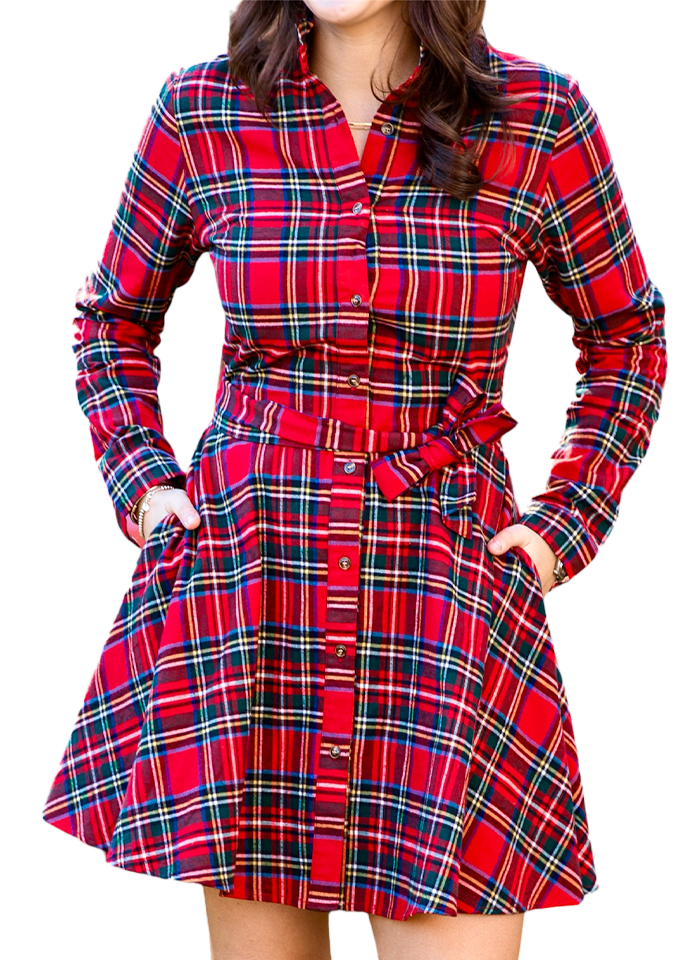 Winter Spice Flannel Dress